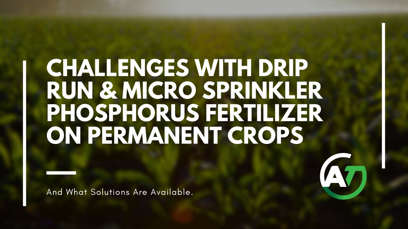 What are the Challenges with Drip Line Fertilizer & Micro Sprinkler Phosphorus Fertilizer on Permanent Crops and What Solutions Are Available to Me?